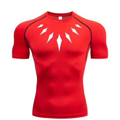 Black Panther Compression Gym Shirt for Men – Quick Dry Sports Tee