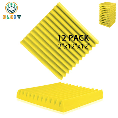 Soundproofing Studio 12 Pack, KTV Sound Absorbing Foam Panels Sponge Pad, House Isolation Wall Soundproof Foam Home Decoration