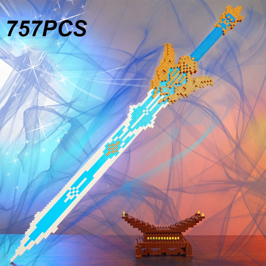 757PCS Samurai Sword Building Blocks Classic Anime Ninja Knife Sword Model Assembly Bricks Boy Toys Birthday Gifts For Children