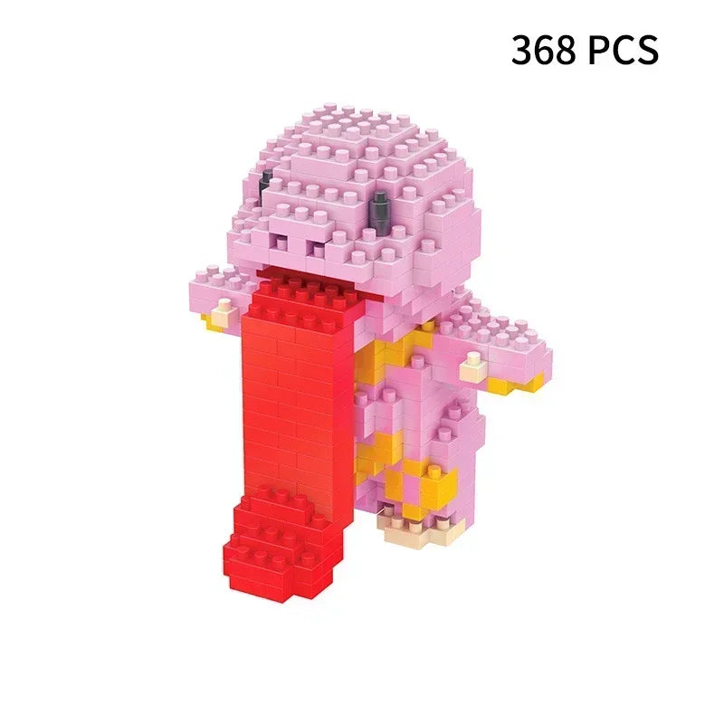 Blocks Small Cartoon Mini Building Block Pikachu Charizard Eevee Mewtwo Anime Assemble Action Pokemon  Model Dolls Toys