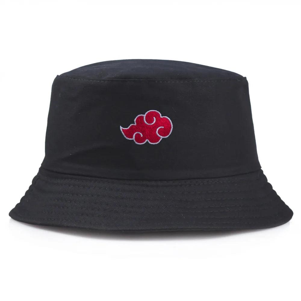 Rimiut Red Cloud Anime Cartoon Embroidery Bucket Hat Cotton Custom Men Women Sun Protect Fishing Hats LOGO Summer Caps