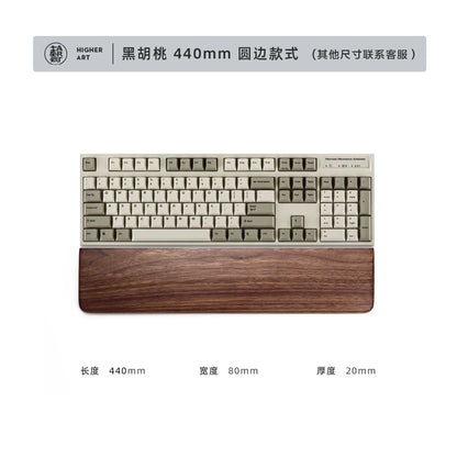 Walnut Wood Palm Rest Custom Soild Wood Mouse Rest Mechanical Keyboard Wrist Rest Accessories AntiSlip Stickers WoodenPalm Stree