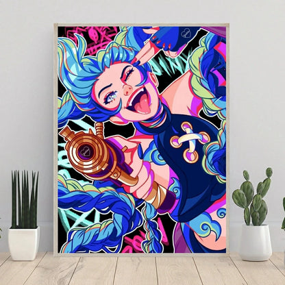 Arcane Jinx 5D DIY Diamond Painting - League of Legends Home Decor & Gift