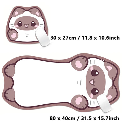 Pink Black Tortoiseshell Kawaii Cat Cartoon Cute Animal Kitty XXL Large Mouse Pad Computer Non-slip Keyboard Desk Mat Mousepad