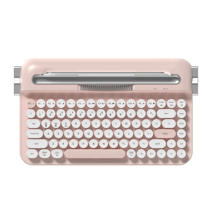 AJAZZ AF84 Multl-Device Keyboard Dual Mode 2.4G/Bluetooth5.0 With Card Slot Bracket Position Typewriter Office Membrane Keyboard