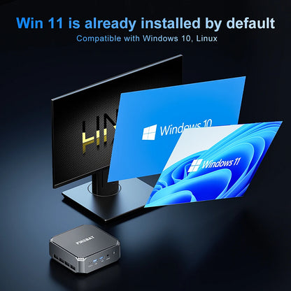 Firebat A6 Mini PC AMD R7 6800H 8-core 16-thread Computer 16GB DDR5 512GB PCIe 3.0 SSD WiFi 6 BT5.2 Mini PC Desktop Computer