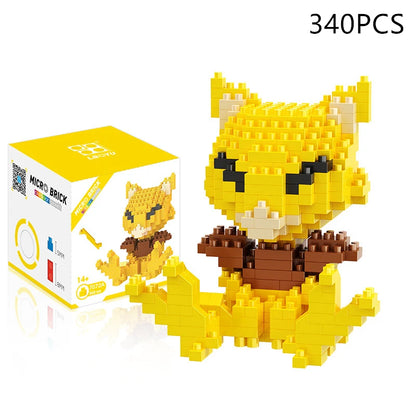 Blocks Small Cartoon Mini Building Block Pikachu Charizard Eevee Mewtwo Anime Assemble Action Pokemon  Model Dolls Toys