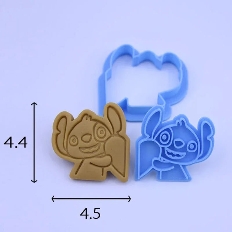 Disney Stitch Cookie Cutter Dumbo Anime Figures Biscuit Mould Bakery Mold Press Stamp Embosser Sugar Kitchen DIY Reusable Model
