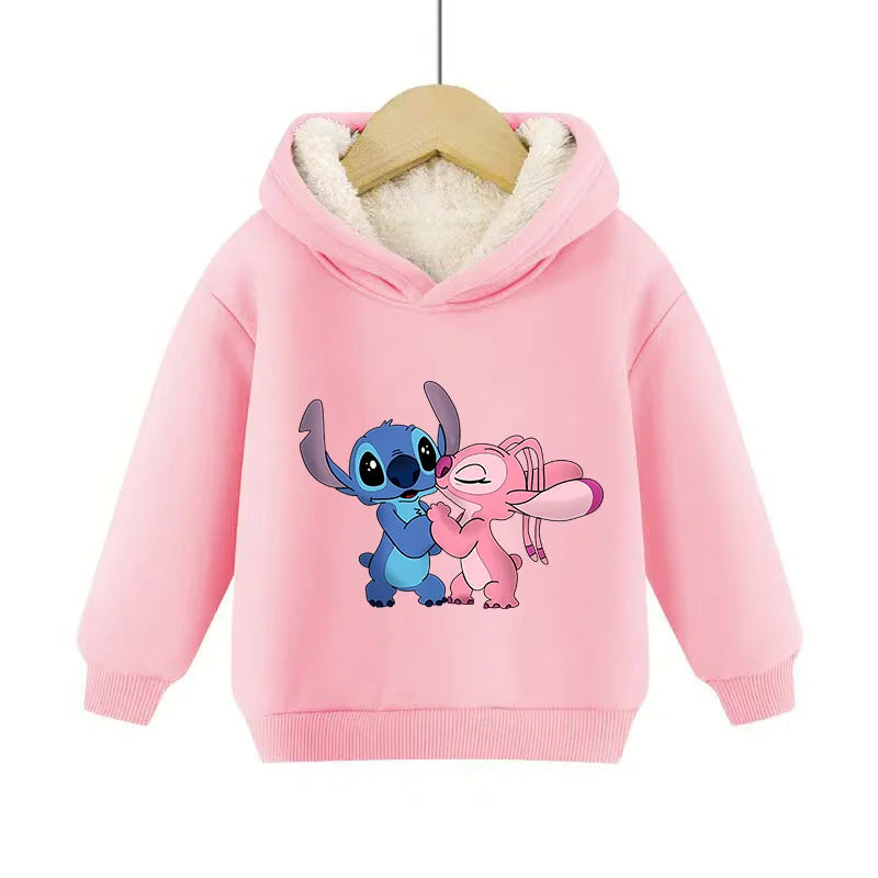 Disney Stitch Kids Hoodie - Long-Sleeve Casual Pullover for Winter & Autumn