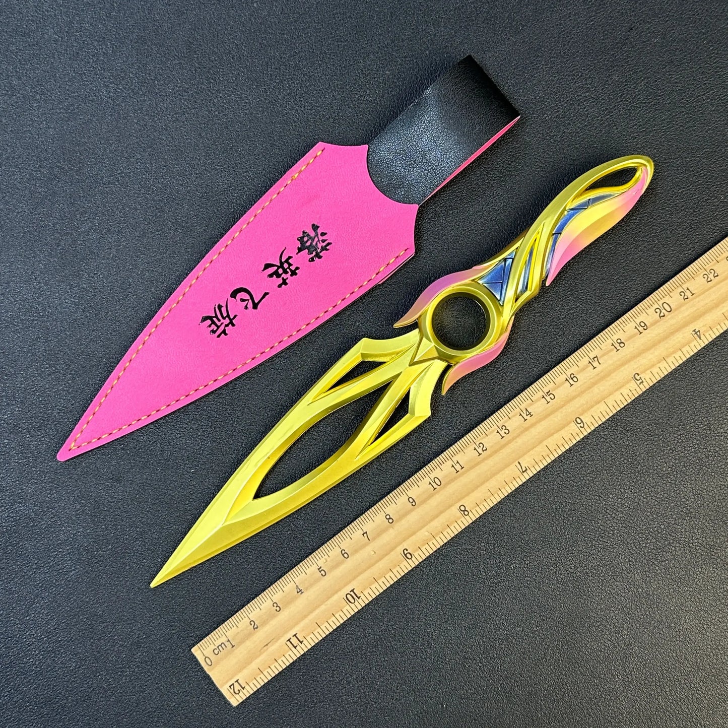 17cm Valorant Championships 2021 Karambit Rotatable All Metal Game Melee Weapon Traning Knife Claw Cosplay Prop Toys Home Decor