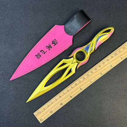 17cm Valorant Championships 2021 Karambit Rotatable All Metal Game Melee Weapon Traning Knife Claw Cosplay Prop Toys Home Decor