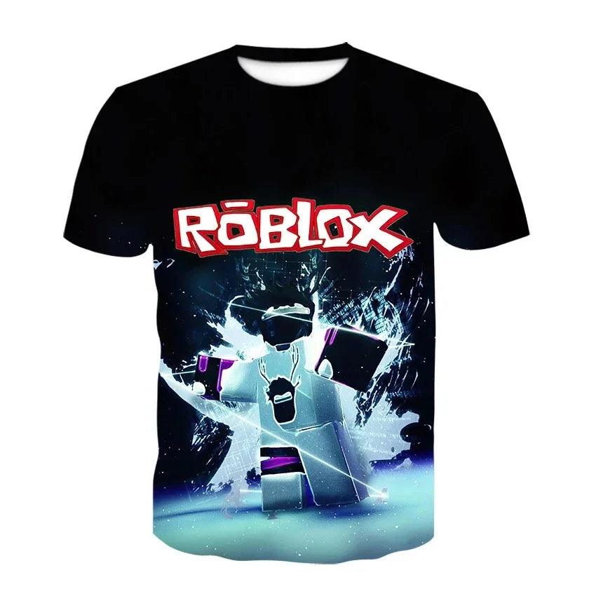 Level Up Their Style! Roblox 3D Print T-Shirt for Kids - Cool & Comfy Gamer Tee, Perfect for Summer