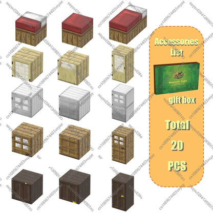 Magnetic Building Blocks Mine World Magnet Cube Set for Boy Girl Kid Age 3+ DIY Model Children Stem STEM Sensory Toy Gift