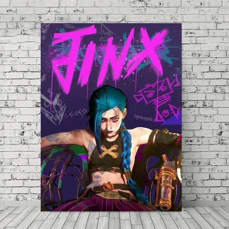 Arcane Jinx 5D Diamond Painting - Fantasy Anime Art Home Decor & Gift