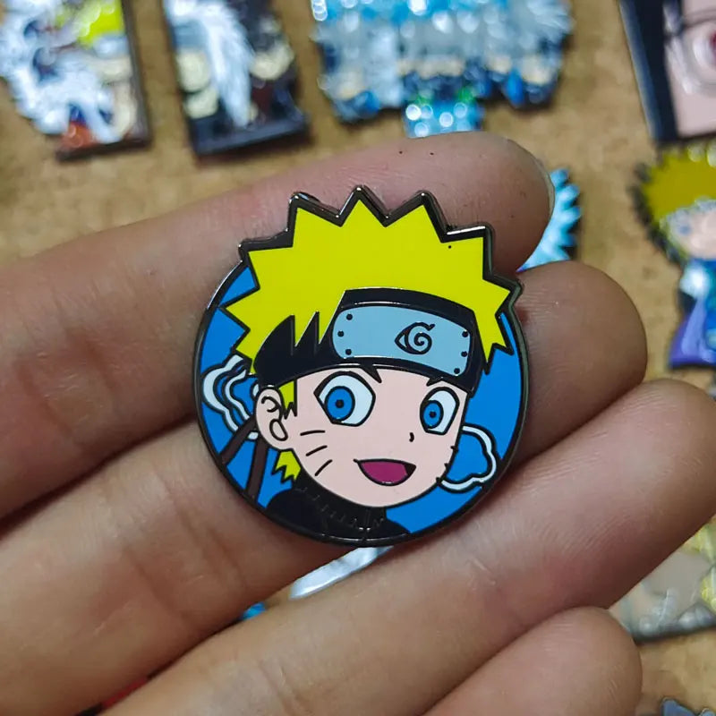 Uzumaki Akatsuki Red Cloud Enamel Pin Naruto Anime Brooch Lapel Badges for Backpacks Brooches Fashion Jewelry Accessories Gifts