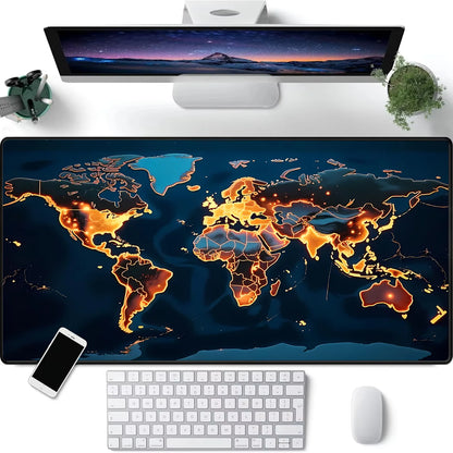 World Map Mouse Pad Large Gaming Mouse pad 900x400 rubber desk mat Non-slip PC laptop Gamer desk accessories table pad carpet