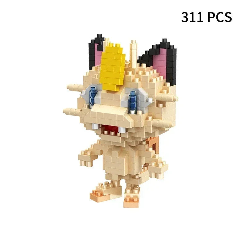 Blocks Small Cartoon Mini Building Block Pikachu Charizard Eevee Mewtwo Anime Assemble Action Pokemon  Model Dolls Toys