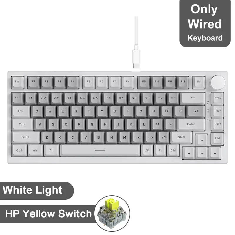 Ajazz AK820/AK820Pro gaming mechanical keyboard Bluetooth 5.1/Wireless/wired c custom keyboard with heat exchange sealed button