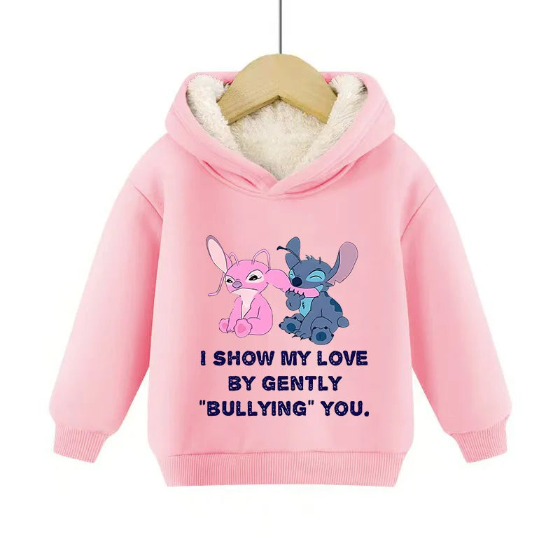 Disney Stitch Kids Hoodie - Long-Sleeve Casual Pullover for Winter & Autumn