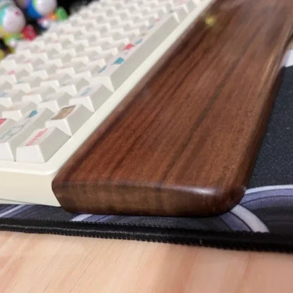 Walnut Wood Palm Rest Custom Soild Wood Mouse Rest Mechanical Keyboard Wrist Rest Accessories AntiSlip Stickers WoodenPalm Stree