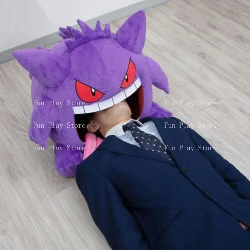 Pokémon Gengar Big Tongue Plush Nap Blanket & Pillow – Dual-Purpose Stuffed Toy