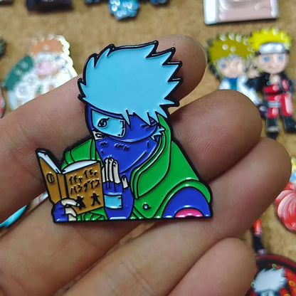 Uzumaki Akatsuki Red Cloud Enamel Pin Naruto Anime Brooch Lapel Badges for Backpacks Brooches Fashion Jewelry Accessories Gifts