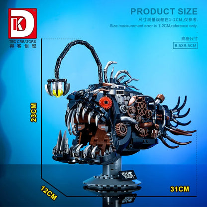 DK7042 Mechanical lantern Fish Model 	DK7041Technical Series Mechanical Centipede Building Blocks Brick Model for Kids Gift