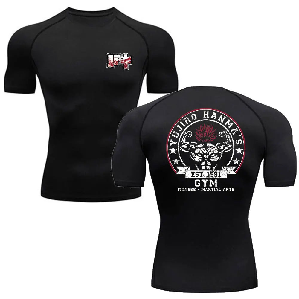 Baki Hanma MMA Compression T-Shirt – Anime Gym Fitness Rash Guard