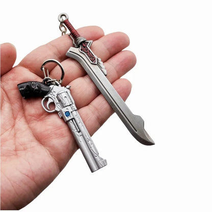 Devil Dante Sword Rebellion Awakening Keychain Game Keychains Cosplay weapon keyring Metal Pendant Gift