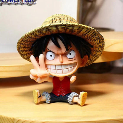 One Piece Luffy Anime Figure Zoro Sanji Robin Nami Brook Decor Figures Ace Collectible Decor PVC Model Toy Kids Christmas Gift