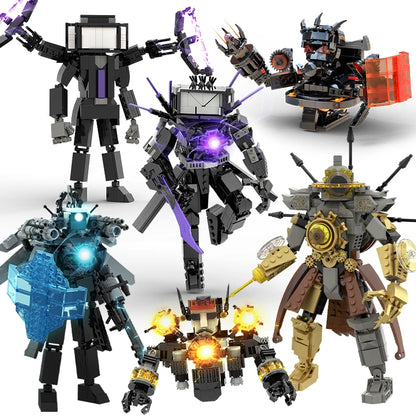 New Skibidi Toileted TVman Multi Joined Mini Action Figures Building Blocks TVman Speakerman Cameraman Model Toys for Kid Gift
