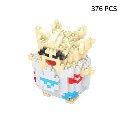 Blocks Small Cartoon Mini Building Block Pikachu Charizard Eevee Mewtwo Anime Assemble Action Pokemon  Model Dolls Toys