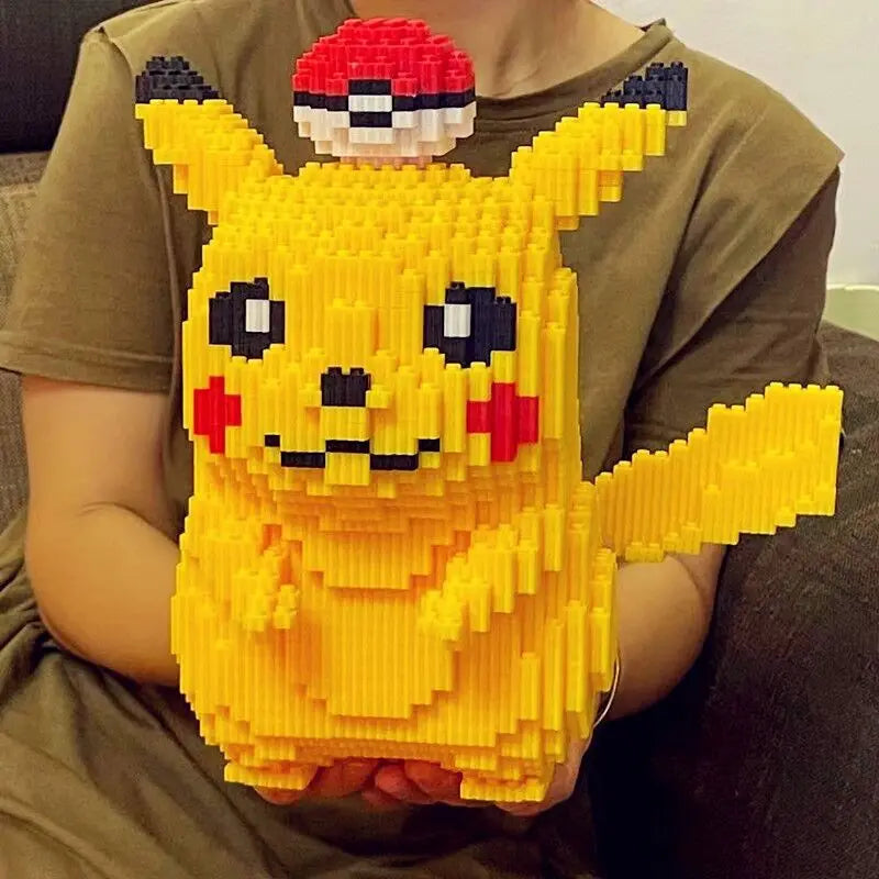 Pokemon 5210 Particle Anime Pikachu Diamond Micro Building Blocks Games Model Mini Bricks Figures Decompression Toys Kids Gifts