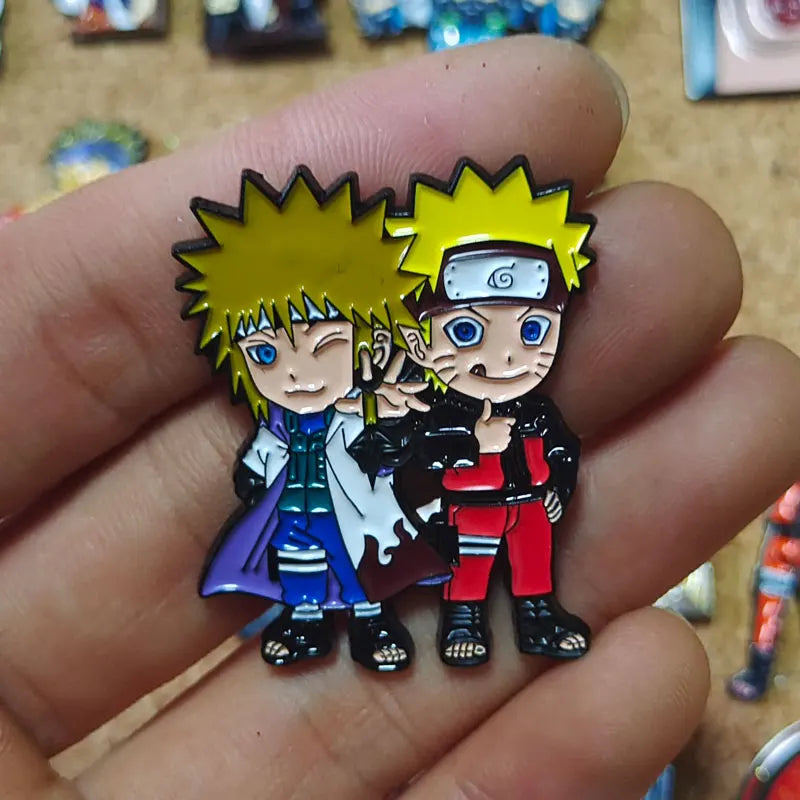 Uzumaki Akatsuki Red Cloud Enamel Pin Naruto Anime Brooch Lapel Badges for Backpacks Brooches Fashion Jewelry Accessories Gifts