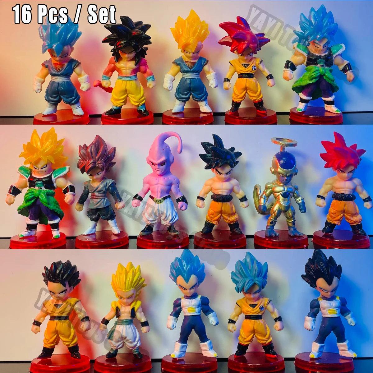 Dragon Ball Z Action Figure Set - Goku, Gohan, Vegeta, Broly, Piccolo & Majin Buu! 7-13cm Collectible PVC Figures