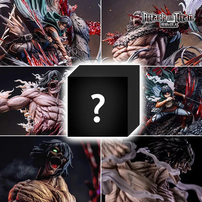 Attack on Titan Figure Anime Blind Box Mystery Box Yeager Eren Ackerman Mikasa Levi Figurines Surprise Box Desktop Decorations