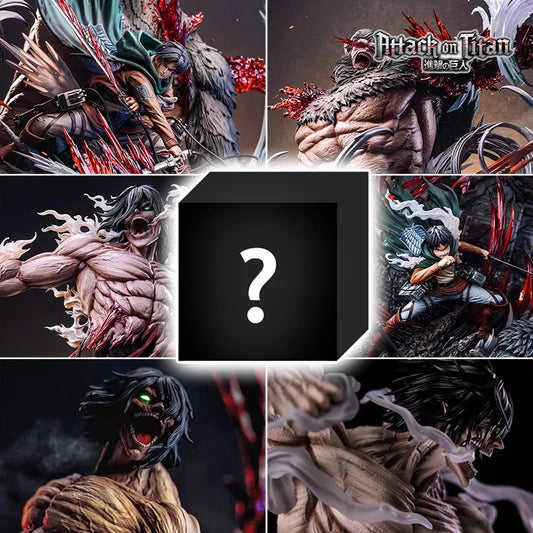 Attack on Titan Figure Anime Blind Box Mystery Box Yeager Eren Ackerman Mikasa Levi Figurines Surprise Box Desktop Decorations