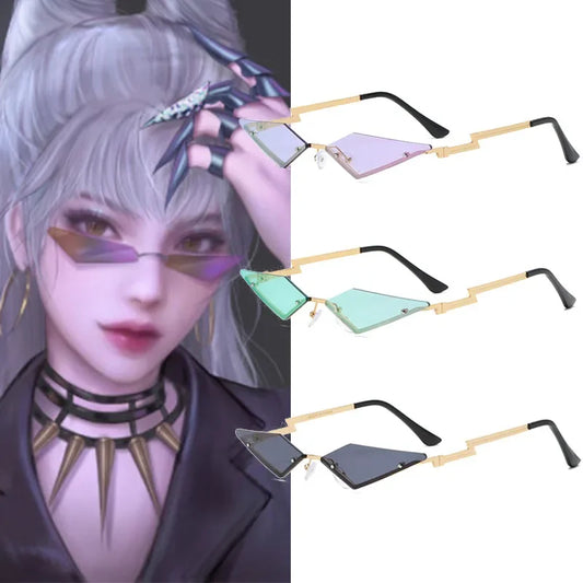 K/DA Evelynn 'The Baddest' Cosplay Glasses – Cyberpunk Sunglasses Prop
