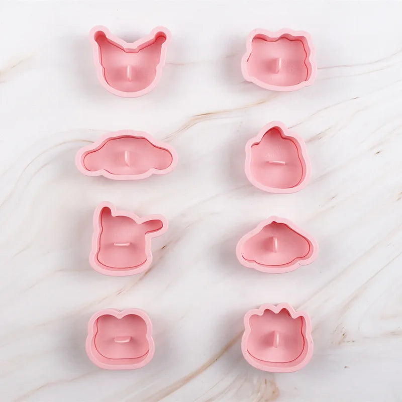 Hello Kitty Cartoon Cookie Cutter Set Sanrio Cute Figure Kuromi Cinnamoroll Modeling Dessert Mold Kitchen Supplies Tools