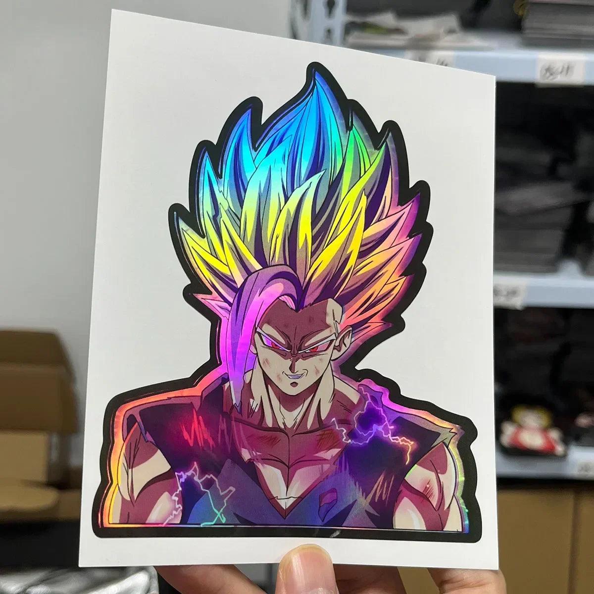 Anime Holographic Stickers - 25 Eye-Catching Designs! Waterproof, Weatherproof Decals for Cars, Laptops, Motorcycles & More