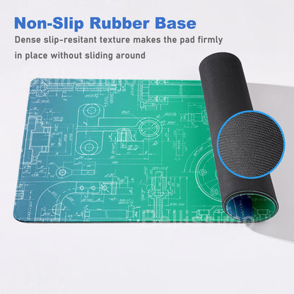 Mouse Pad Gaming Accessory Mechanical Drawing Large HD Mousepad XXL MousePad Natural Rubber Carpet Non-Slip Table Mat Office Rug