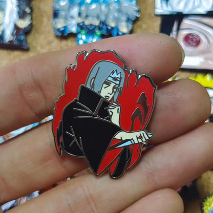 Uzumaki Akatsuki Red Cloud Enamel Pin Naruto Anime Brooch Lapel Badges for Backpacks Brooches Fashion Jewelry Accessories Gifts