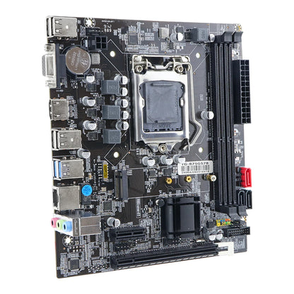 SOYO B75M Motherboard M.2 NVME PCIEx16 DVI Supports Dual-channel DDR3 RAM Intel Core 2/3 Gen CPU LGA1155 for Gaming Computer