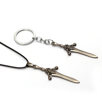 22cm Dante Rebellion Awakening Sword Keychain DMC 5 Game May Cry Nero Weapon Devil Red Queen Metal Key Chain Ring Jewelry Toys