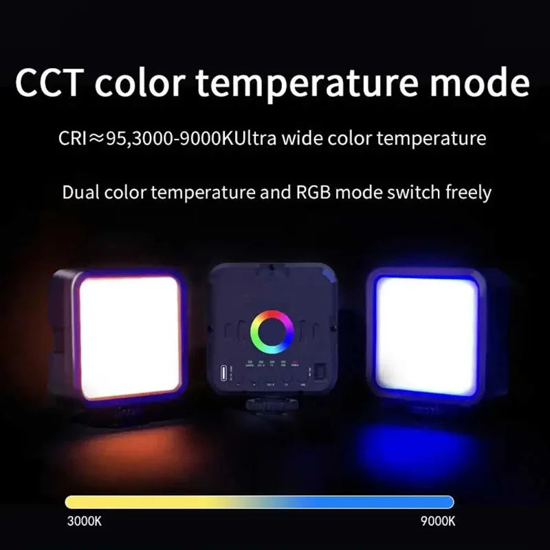 Adjustable Mini RGB Hot Boot Fill Light Live Photography LED Portable Mobile Camera Selfie Soft Light Live Shooting Fill Light