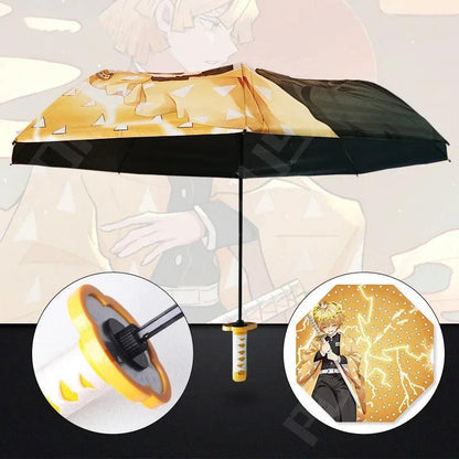 Unleash Your Inner Demon Slayer: Katana Umbrella! 🔥🗡️