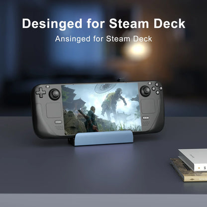 Steam Deck Dock 6 in 1 Steam Deck Rog Ally Docking Station Stand  3*USB 3.0 HDTV 4K@60Hz Gigabit Ethernet PD 100W Hub