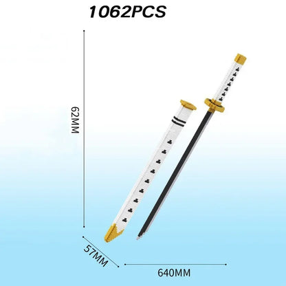 Samurai Sword cover Sword Building Blocks Ninja Blade Katana Japanese Anime Butterfly Knife Bricks Children Toys for Adult