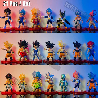 Dragon Ball Z Action Figure Set - Goku, Gohan, Vegeta, Broly, Piccolo & Majin Buu! 7-13cm Collectible PVC Figures