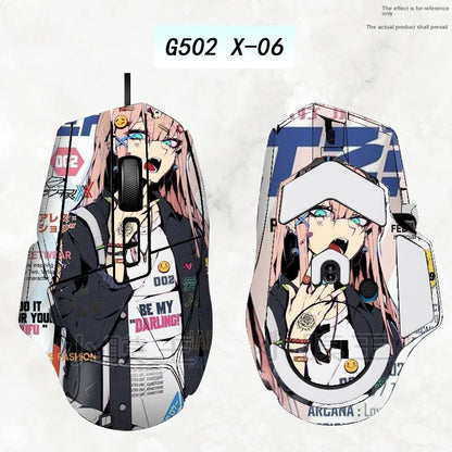Compatible G502 X PLUS wireless/wired mouse special sticker matte protection custom all-inclusive film replacement accessories